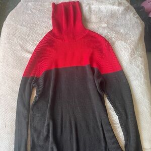 Medium Calvin Klein Turtleneck Red and Black